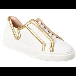 Stuart Weitzman mirel white sneakers tennis shoes